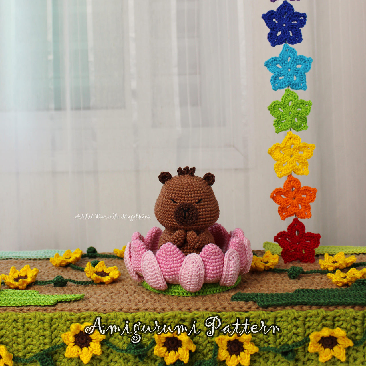 Zenbara - The Lotus Capybara - Digital PDF Crochet Pattern