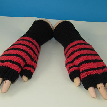 Easy Stripe Short Finger Gloves