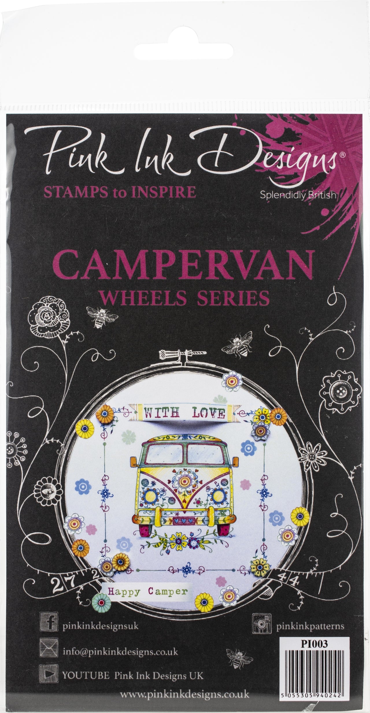 Creative Expressions Pink Ink Designs A5 Clear Stamp Set - Camper