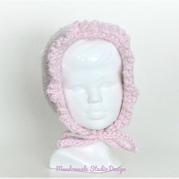 Easy Ruffle Baby Bonnet