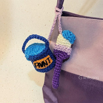 Paint and brush bag charm