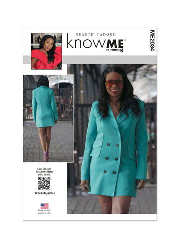 Know Me Misses' Jacket Dress ME2034 - Sewing Pattern