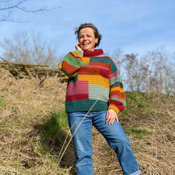 Fluffy Day Colour Block Sweater