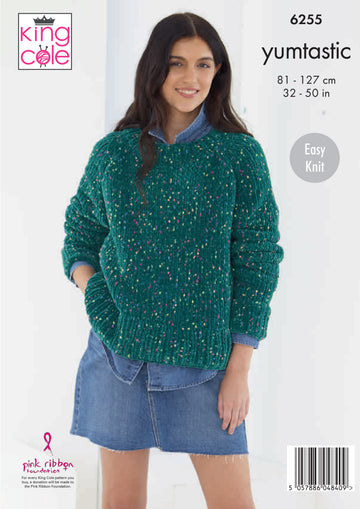 Sweaters Knitted in King Cole Yumtastic - P6255 - Leaflet