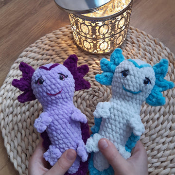 Axolotl Crochet PATTERN, Amigurumi crochet pattern, amigurumi axolotl, crochet axolotl, crochet plush animals