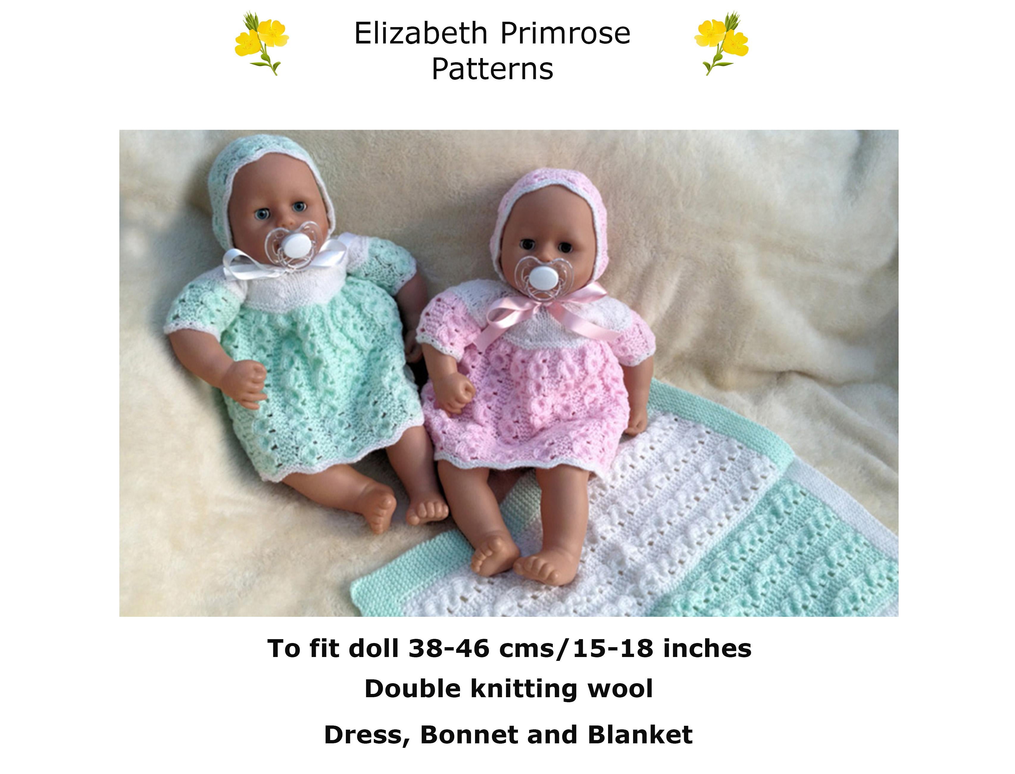 P80 Dolls Dress, Bonnet and Blanket