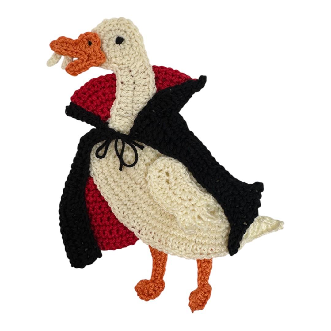 Duck Halloween crochet applique pattern