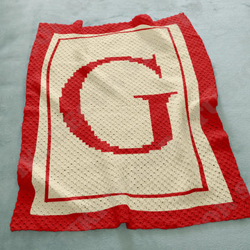 Letter G Alphabet Blanket C2C CROCHET PATTERN
