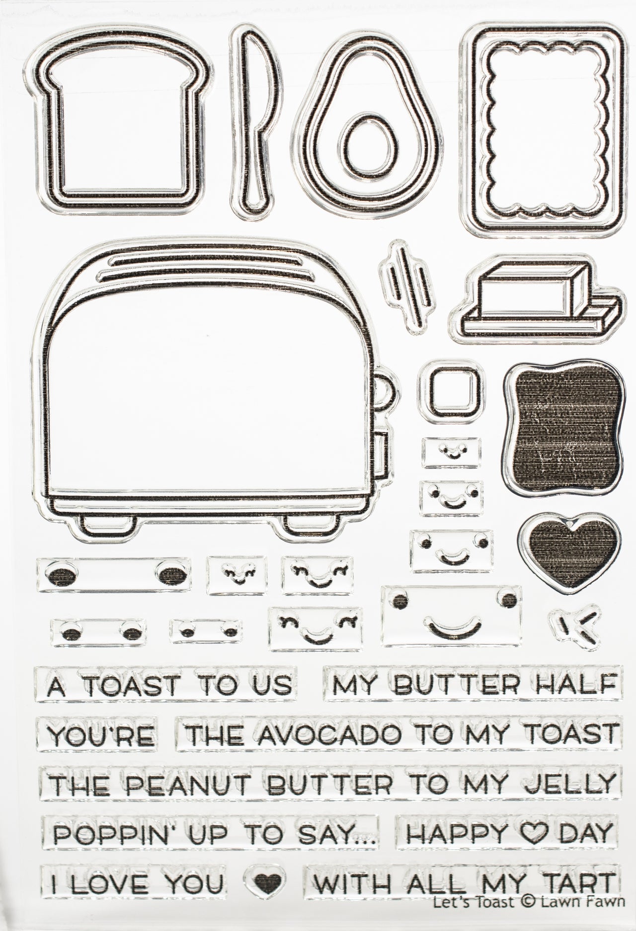 Lawn Fawn Clear Stamps 4"X6" - Let's Toast