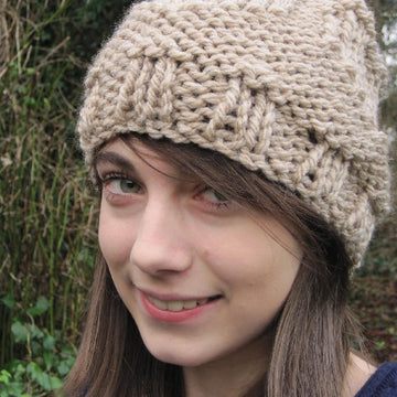 Textured Hearts Hat