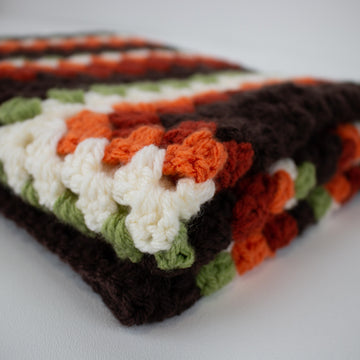 Pumpkin Spice Infinity Granny Rectangle Blanket