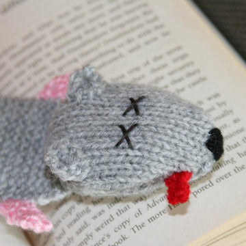 Squashed Rat Knitted Bookmark