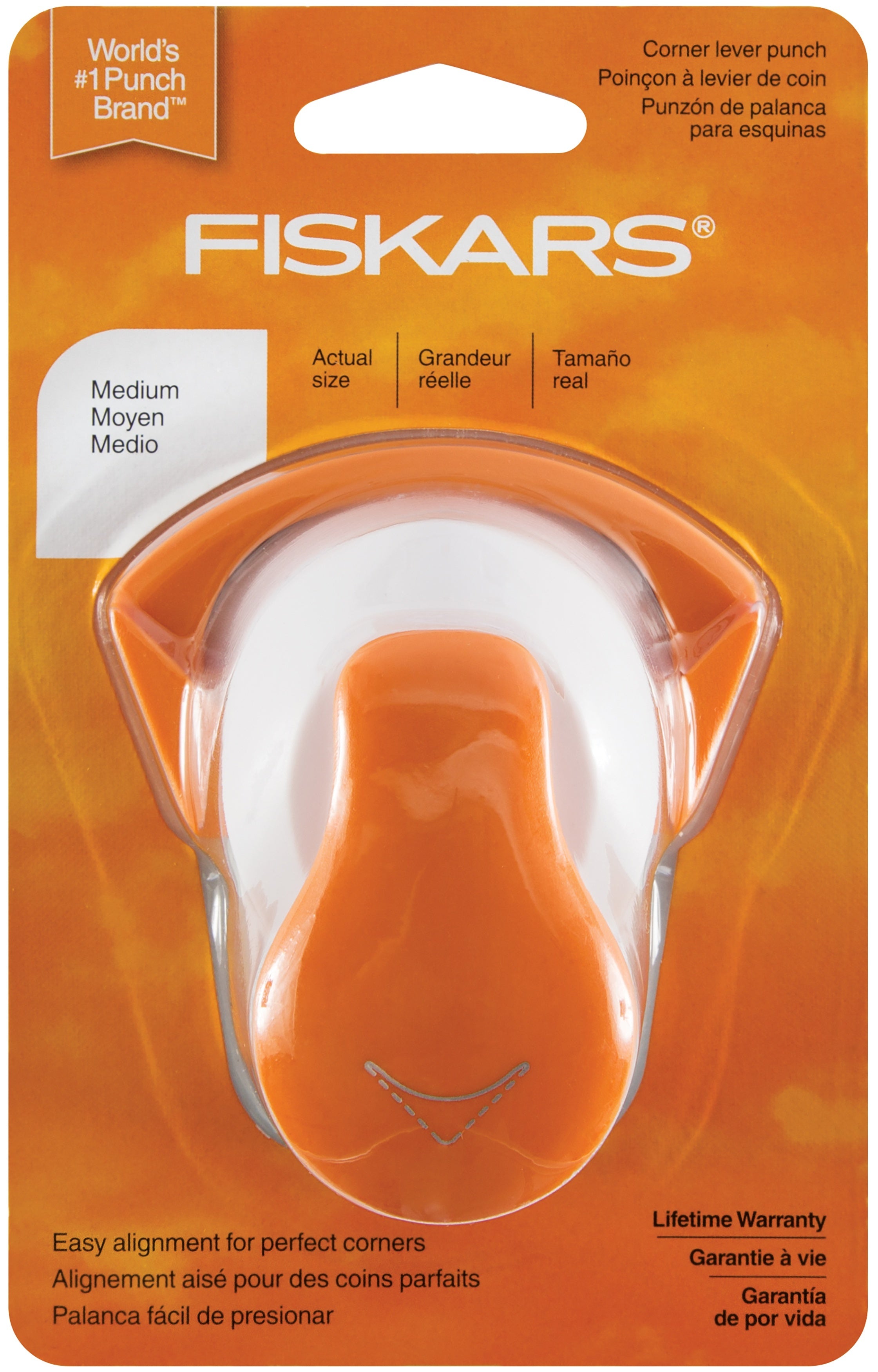 Fiskars Corner Lever Punch - Medium Round