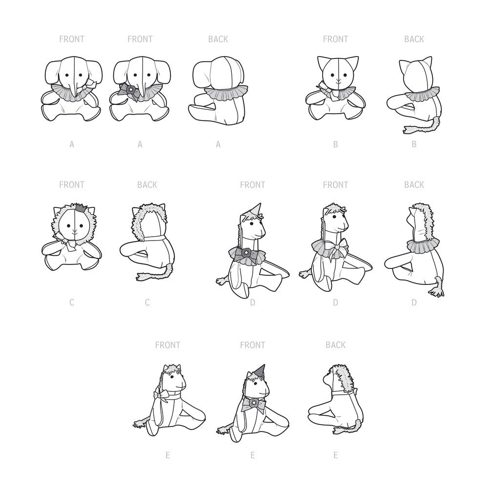 Simplicity Easy Plush Animals S9498 - Sewing Pattern