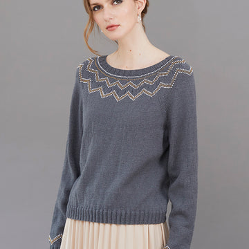 Billie Jumper - Knitting Pattern For Women in Debbie Bliss Rialto 4 Ply