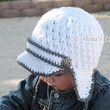 Two-Button Visor Hat With Ear Flaps