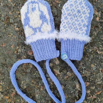 Baby penguin mittens