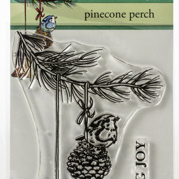 Penny Black Clear Stamps - Pinecone Perch 3"X4"