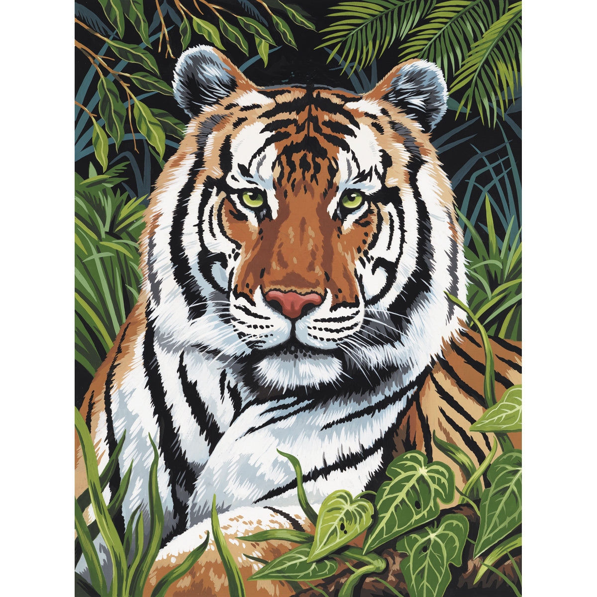 Royal Brush Junior Small Paint By Number Kit 8.75"X11.75" - Tiger In Hiding