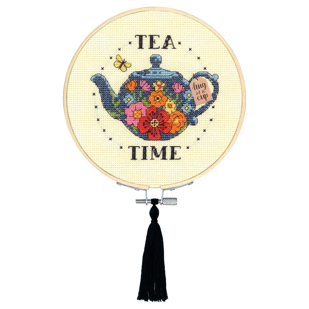Dimensions Tea Time Hoop Counted Cross Stitch Kit