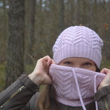 Cowl snood with braids