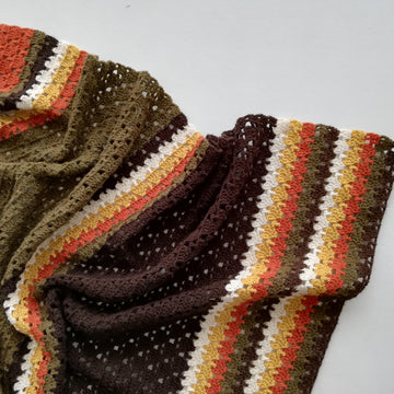 "Autumn glory" Retro Crochet blanket