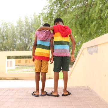 Rainbow Crochet Hoodie for Boys