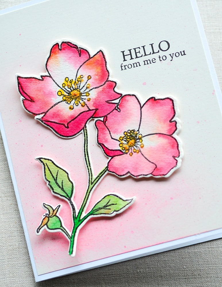 Memory Box Stamp & Die Set - Wild Rose Stem