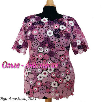 Lilac lace blouse