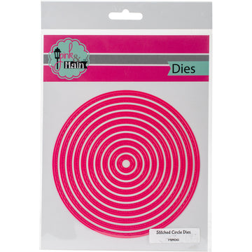 Pink & Main Dies - Stitched Circle, 10/Pk