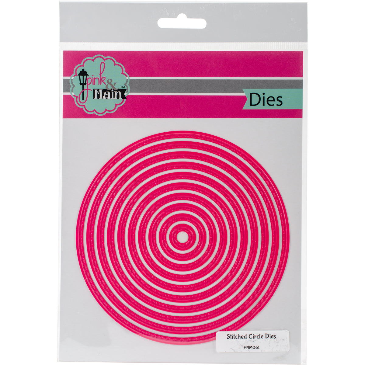 Pink & Main Dies - Stitched Circle, 10/Pk