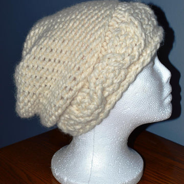 Cable Brimmed Slouch Hat