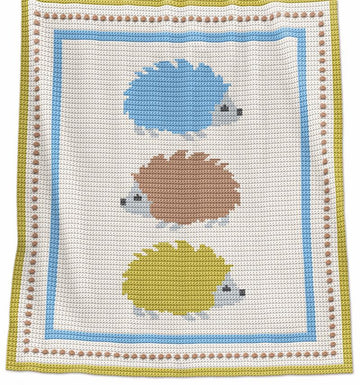 Crochet Baby Blanket - Hedgehogs