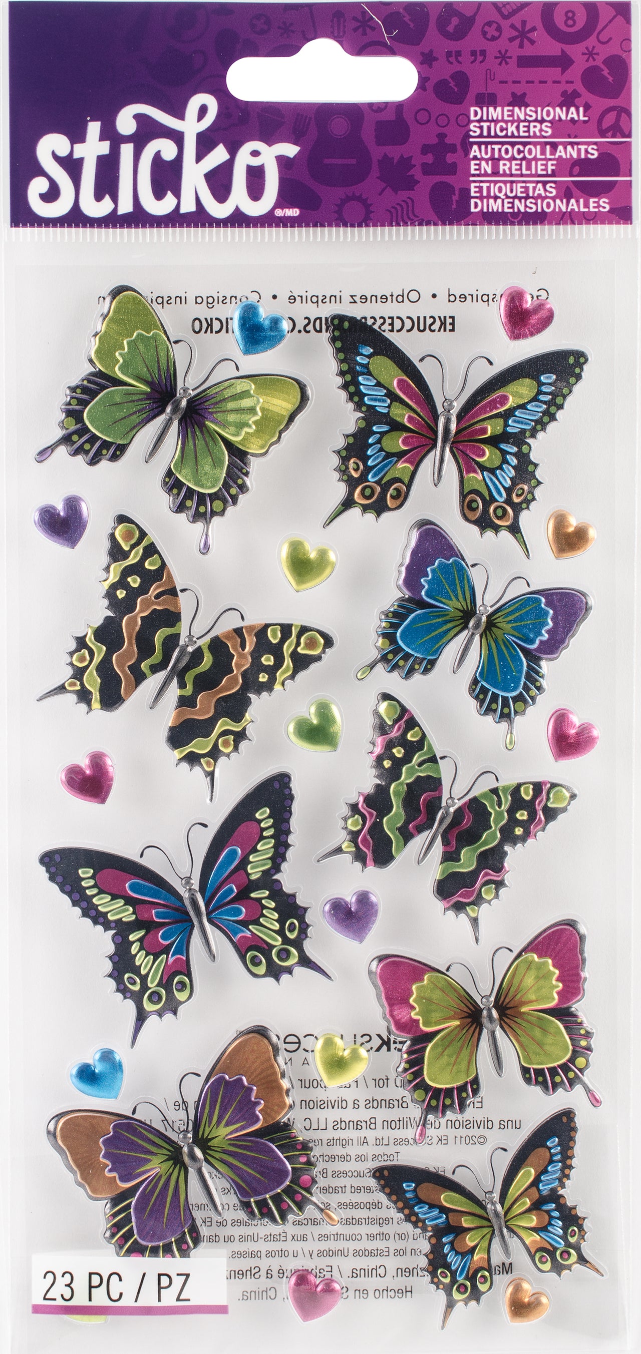 Sticko Dimensional Stickers - Dancing Butterflies