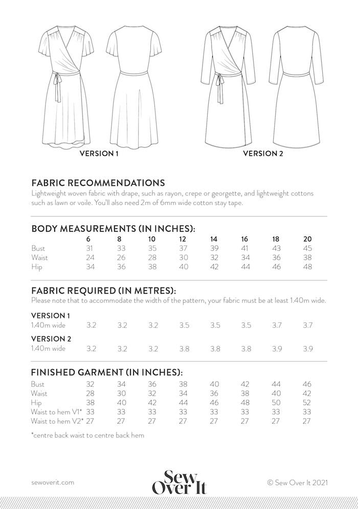 Sew Over It Eve Dress  - Sewing Pattern