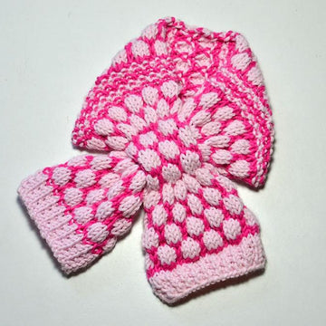 Shaded Bobble Stitch Scarf ( Keyhole / Ascot / Pull-Through / Vintage / Stay On Scarf Knitting Pattern )