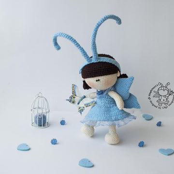 Butterfly Pebble doll