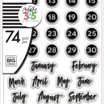 Happy Planner Clear Stamps - Dates