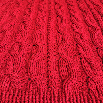 Bonnie's Christmas Cabled Throw
