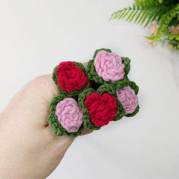 Crochet Mini Rose Pattern, Easy Flower Decor
