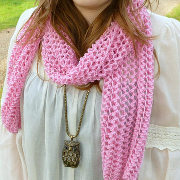 Lace stitch scarf