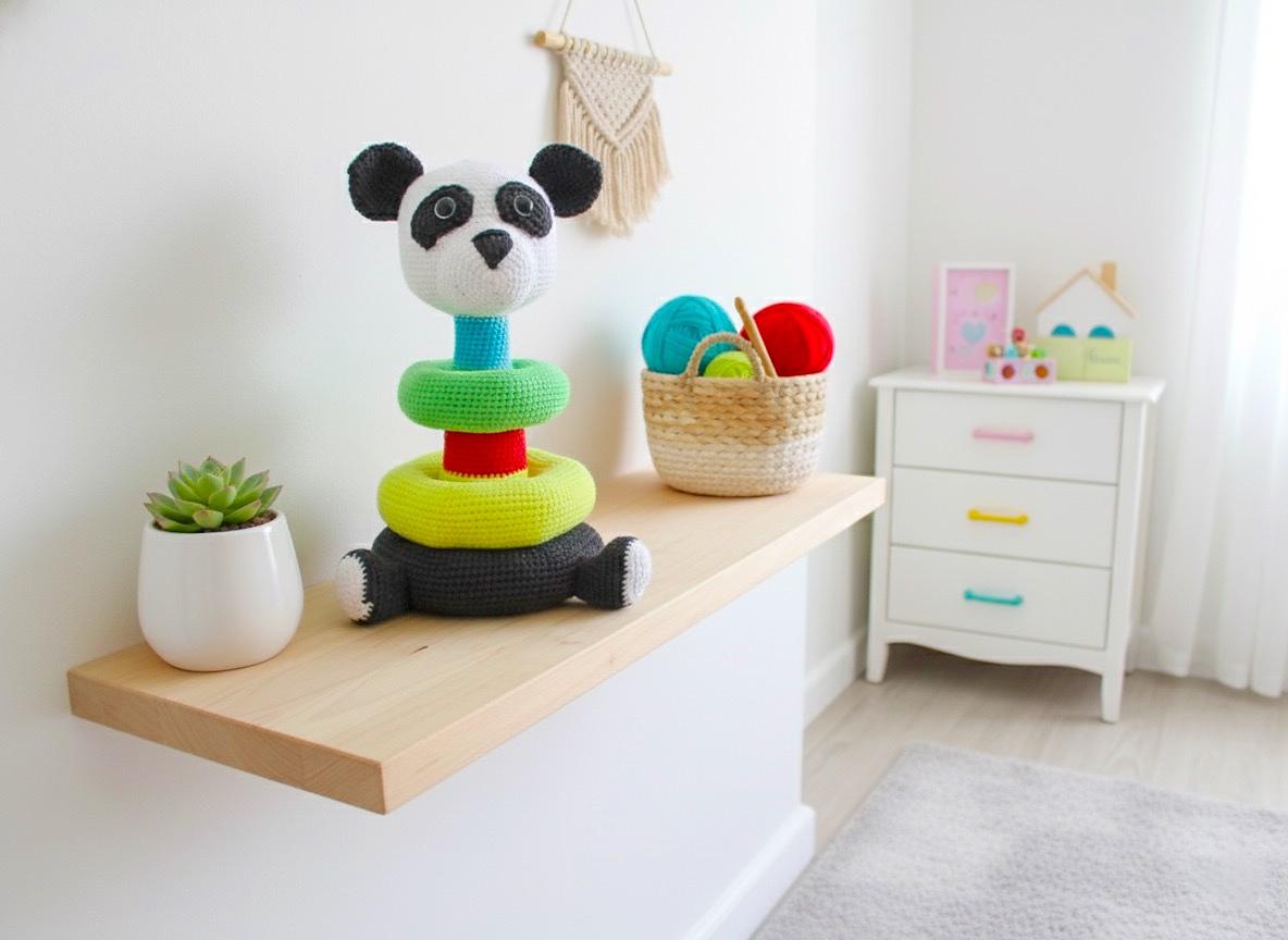 Panda Color Stacking rings toy