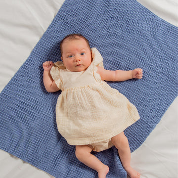 Aurelia Blanket - Crochet Pattern For Babies in MillaMia Naturally Baby Soft by MillaMia