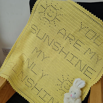 You are my Sunshine MOS Filet Blanket