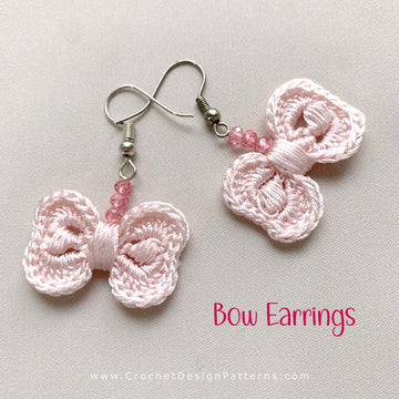 Bow Earrings | Crochet PatternBow Earrings | Crochet Pattern
