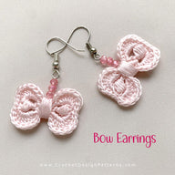 Bow Earrings | Crochet PatternBow Earrings | Crochet Pattern