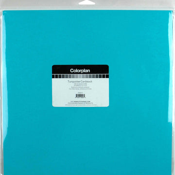 Arc Crafts ColorPlan 100lb Cover Solid Cardstock 12"X12" 10/Pkg - Turquoise
