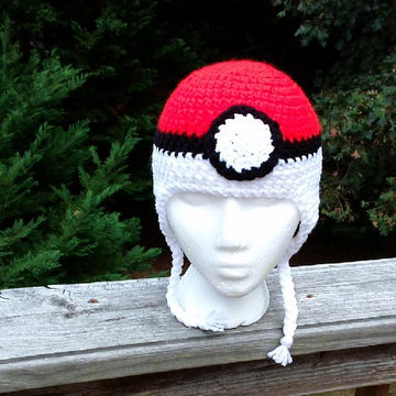 Pokeball Earflap Hat