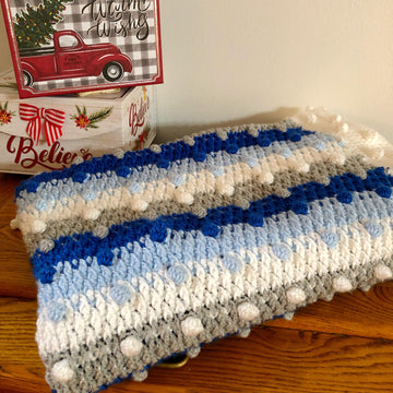 Bobble Blanket Decked in Blue