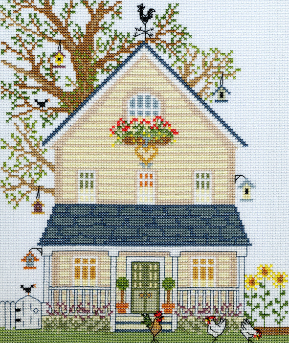 Bothy Threads New England Home in Summer Cross Stitch Kit - 21cm x 24cm